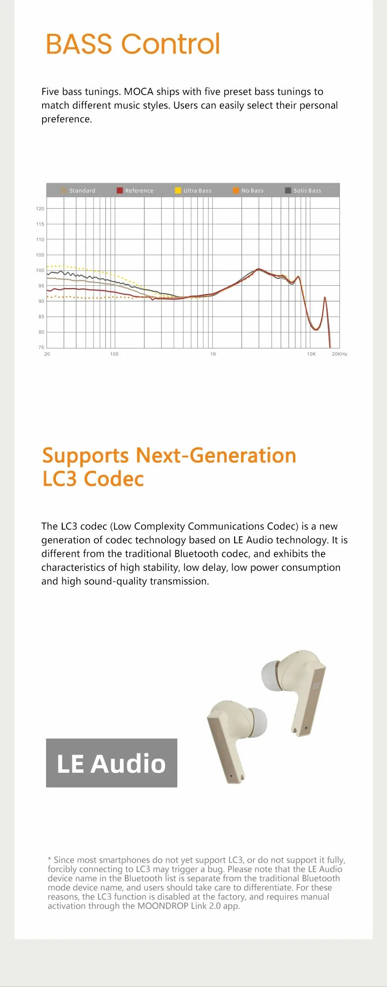 MOONDROP MOCA HiFi Sound Quality ANC TWS Low Latency Automatic Reconnection Wireless Charging BASS Control In-ear headphones