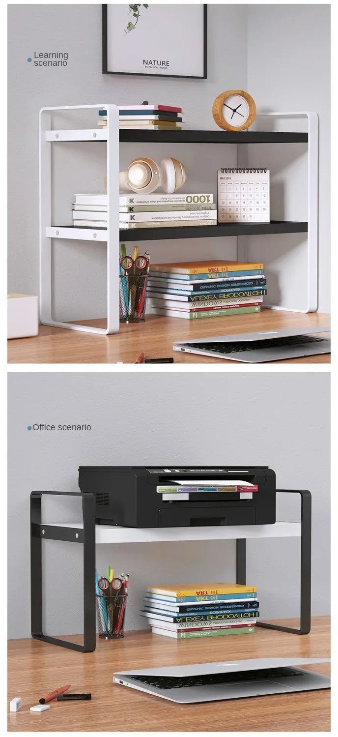 Student Dormitory Desktop Book Storage Rack Layered Sorting of Office Desk Clutter Bedroom Cosmetics Perfume Iron Storage Rack