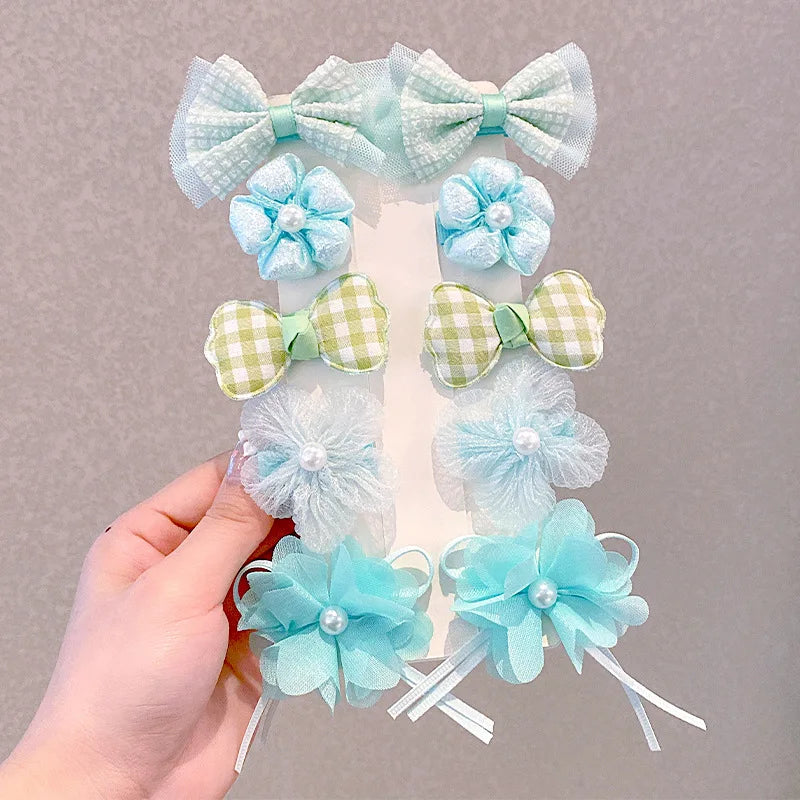 Children's Hairpin Princess Little Girl Sweet Mesh Broken Clip Cute Baby Does Not Hurt Hair Headdress Suit