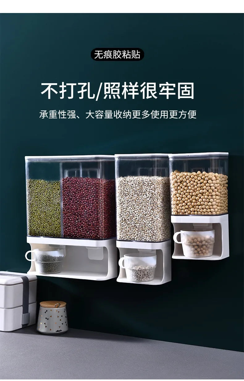 Simple compartmented grain can storage box sealed storage can grain storage can washing powder fragrance bead storage