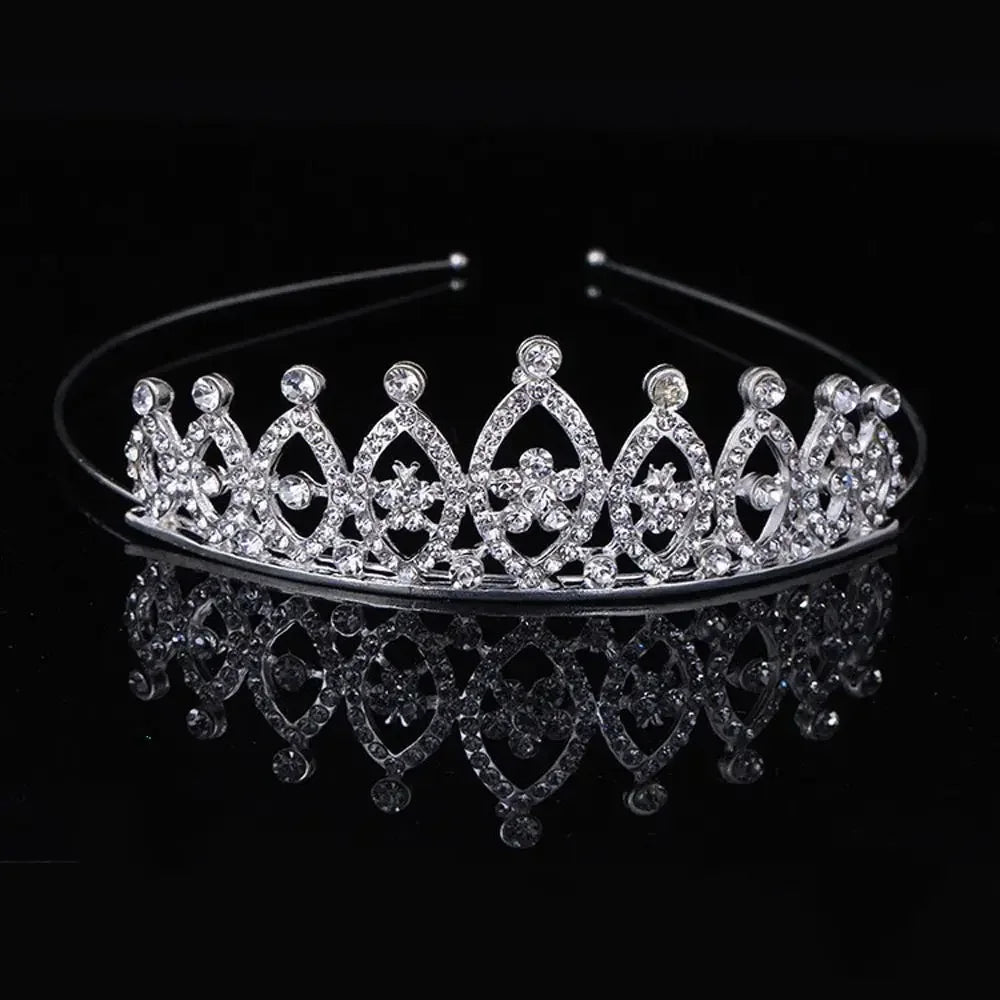 Children Tiaras and Crowns Headband Kids Girls Bridal Crystal Crown Wedding Party Accessiories Hair Jewelry Ornaments Headpiece
