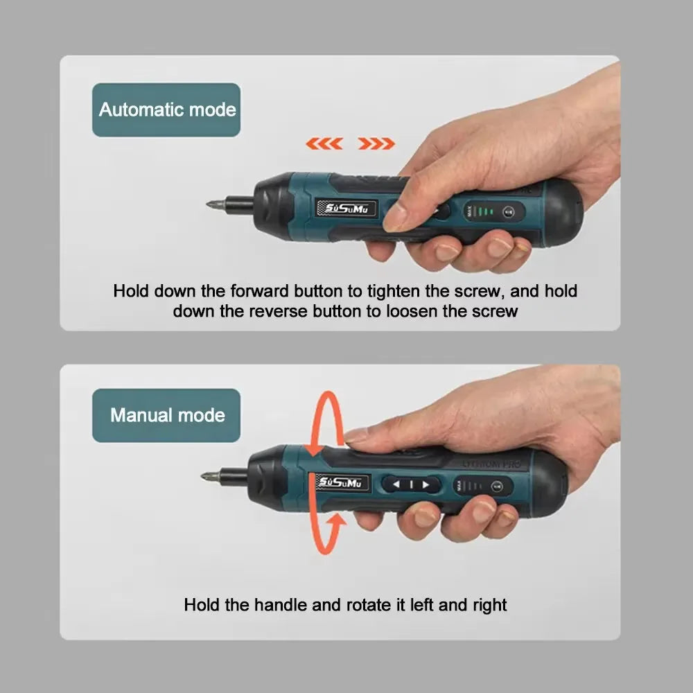 Mini Electric Screwdriver Set USB Rechargeable 1300mah Adjustment Power Dril Multi-function Torque Repair Tools Kit