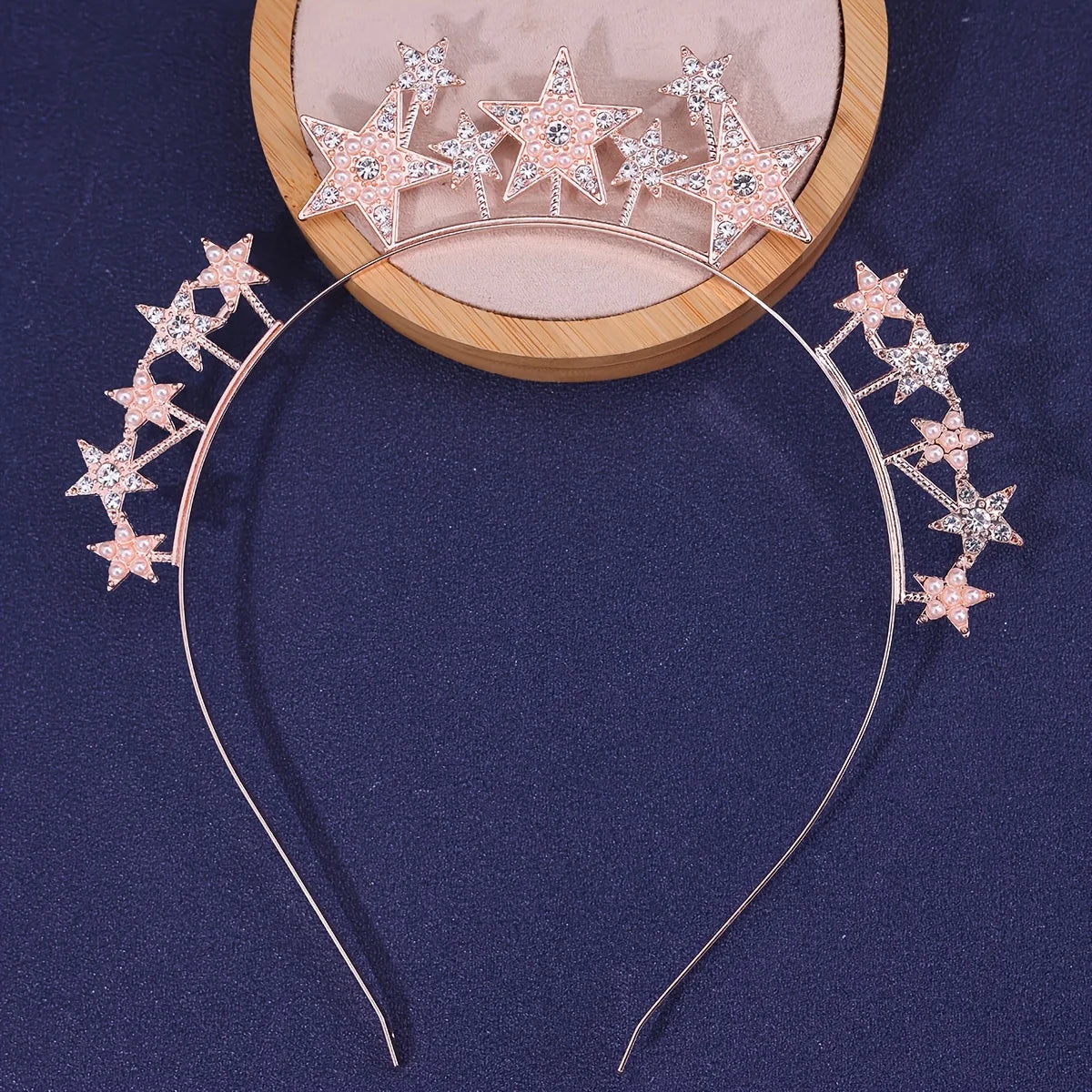 Fairy Crown Cute Crystal Bridal Hair Tiara Wedding Hair Accessories Rhinestone Hairband Star Hair Hoop Headpieces Head Jewelry