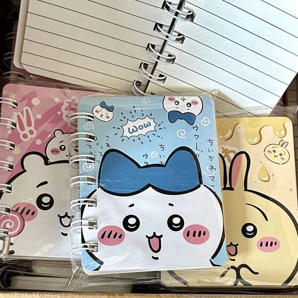 New Chiikawa Hachiware Mini Notebook A7 Paper for Students Stationery Cartoon Usagi Portable Coil Diary School Office Supplies