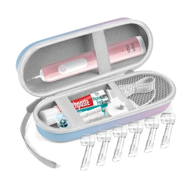 Electric Toothbrush Travel Accessories - Portable Storage Box with Accessory Compartment - Shockproof Storage - Includes Toothbr