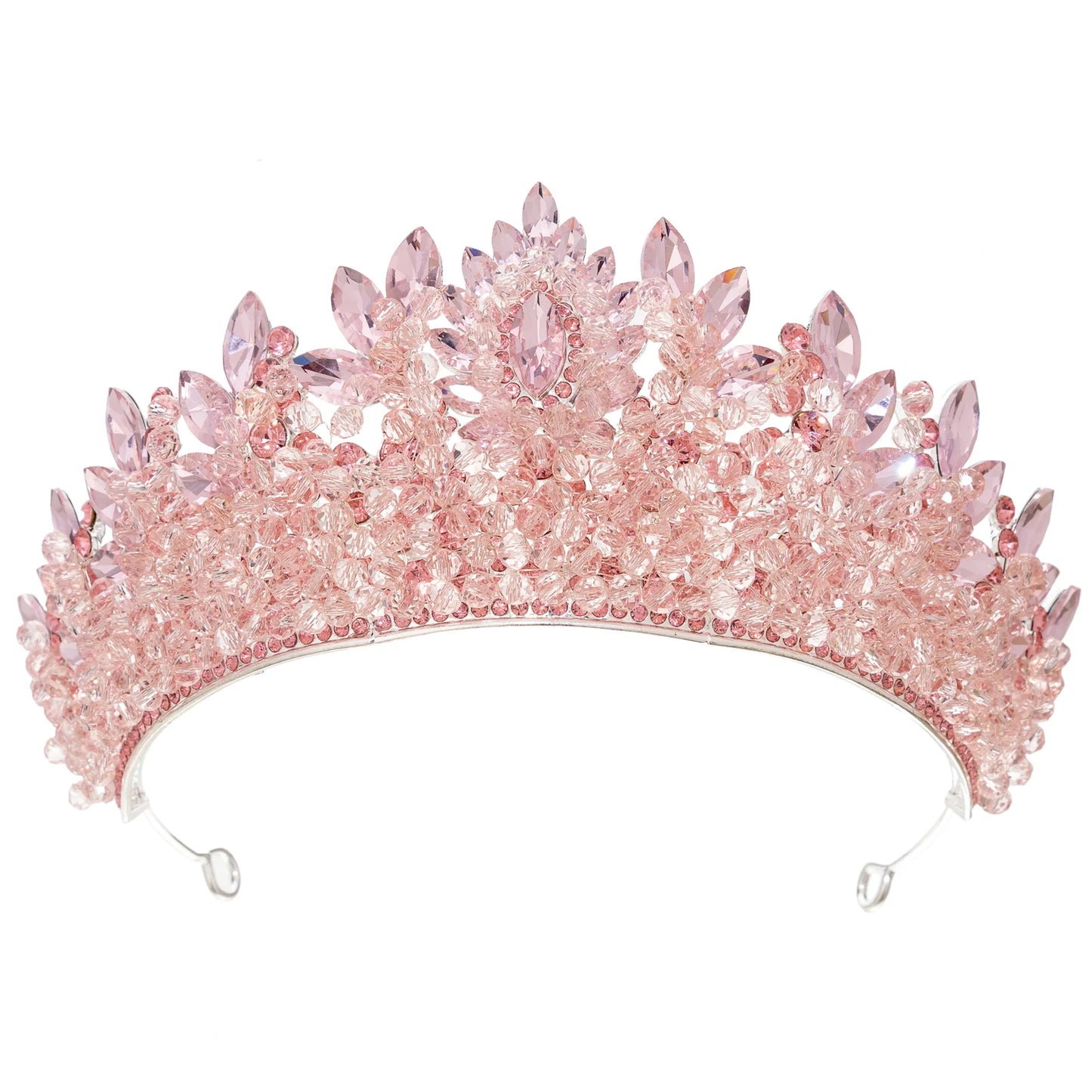 New Arrivals colorful pink crown and headband with beads tiara