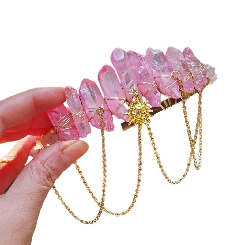 57QA Delicate Tiaras Birthday Headbands Elegant Hairbands for Girls Birthday Party Photo Props Headwear Crowns