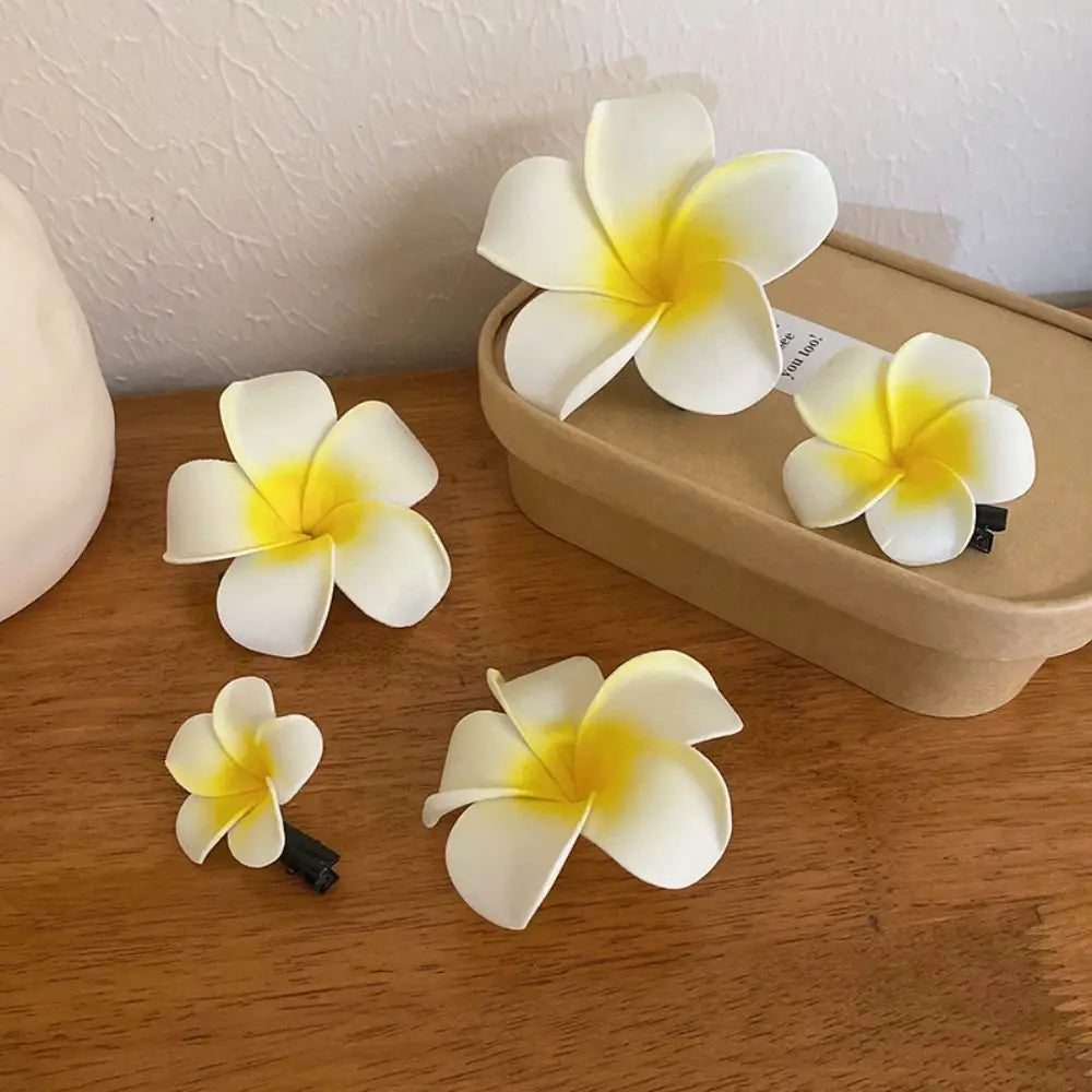 Korean Style Simulation Flower Hair Clip Bohemian Style Seaside Vacation Headwear Flower Hairpin Female Hair Accessories