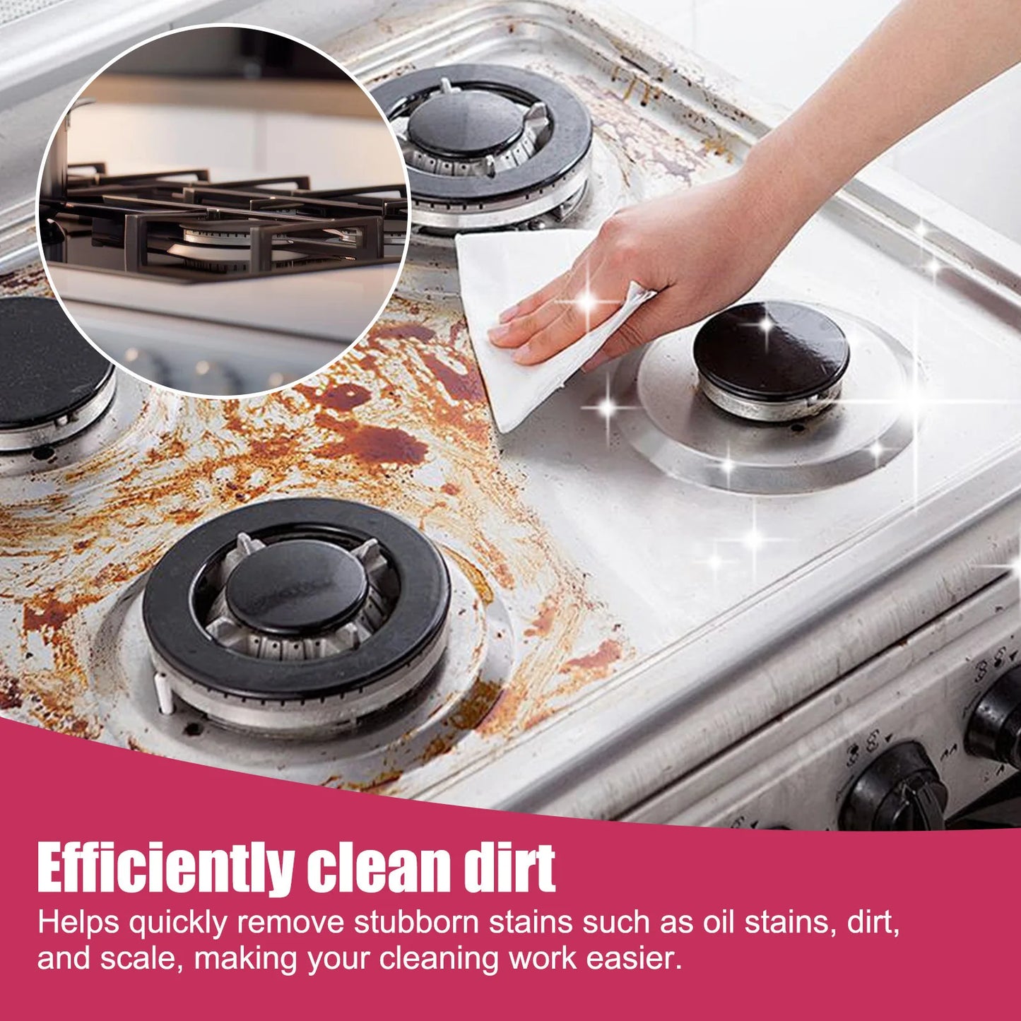 Multifunctional Kitchen Cleaner Household Cleaning Kit Quick Removal Of Stubborn Stains And Grease Kitchenware Cleaning