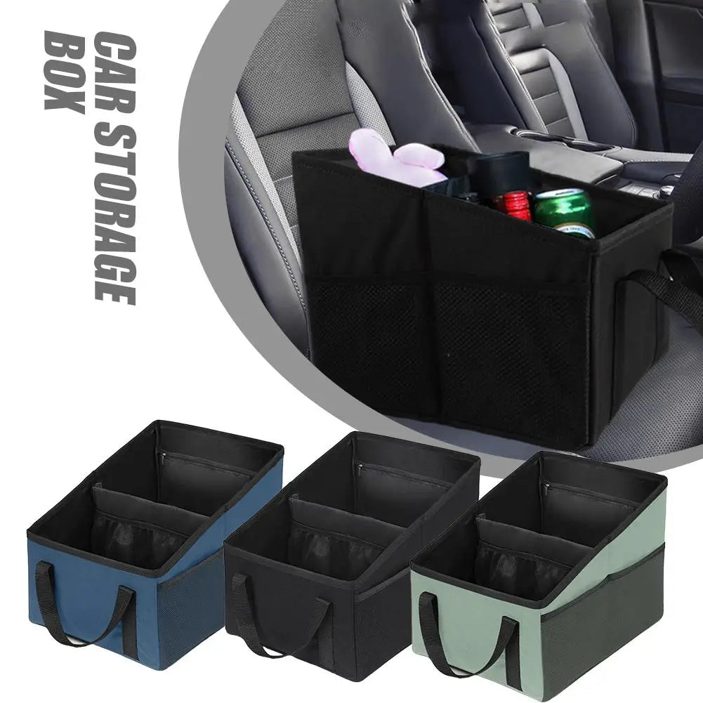 Car Storage Organizer Box Large Capacity Space-saving New Automotive Backseat Car Storage Box Outdoor Trunk Organizer