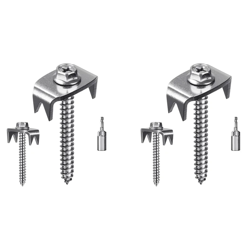 VELIF-Fence Staples,Fence Nails For Softwood, Reusable Wire Fence Staples Screws For Mesh & Woven Fencing, 100Fence Fasteners