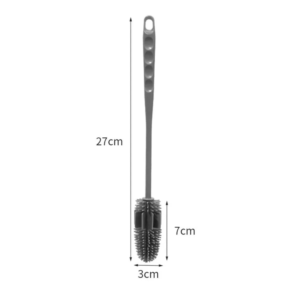 Cleaning Supplies Silicone Cup Brush Long Handle Portable Cup Scrubber Multipurpose Bottle Cleaning Brush Household