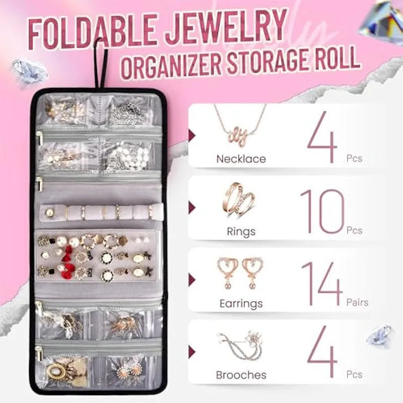 Travel Makeup Storage Bag Earring Bracelet Jewelry Organizer Portable Necklace Jewellery Bags Small Things Storage Organizer