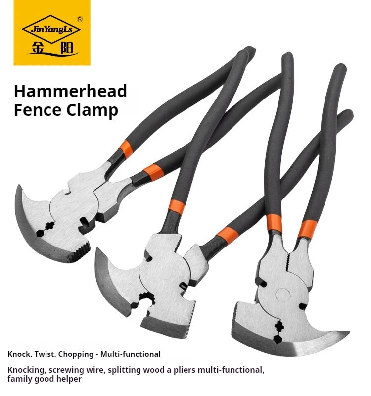 Fence Pliers 10.5 inch round head flat head multifunctional fence pliers garden fence carbon steel explosion-proof pliers