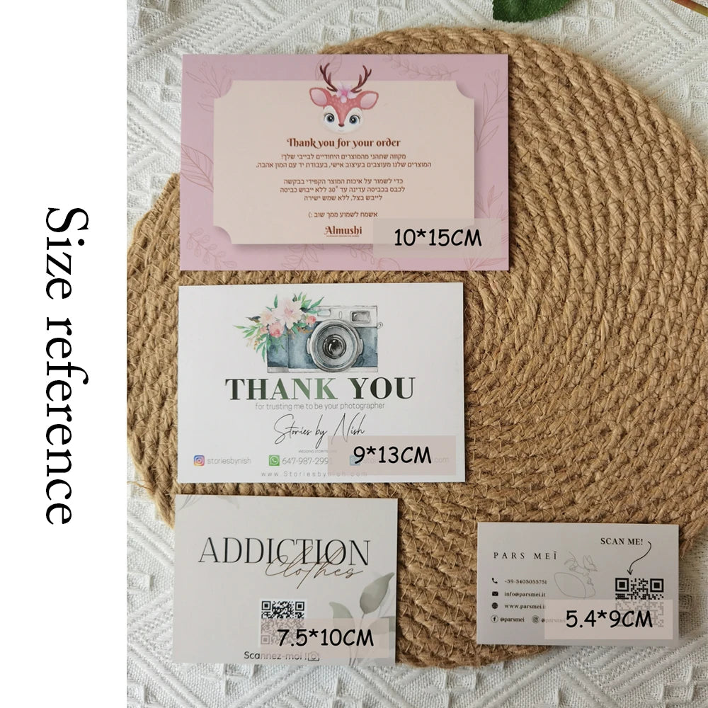Custom Gift Cards (business card) Full color double-sided printing Gift decoration card Personalized