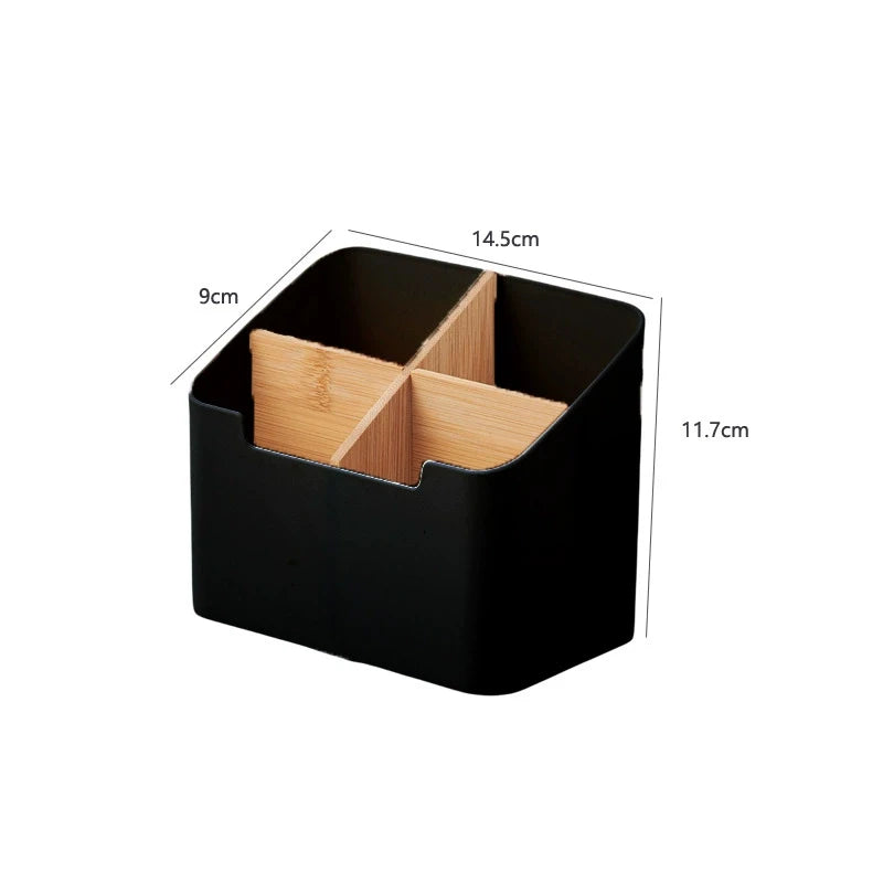 Desktop Organizer Bamboo Wood Storage Box Multi-functional Remote Control Stationery Cosmetics Storage Boxes Home Organizers
