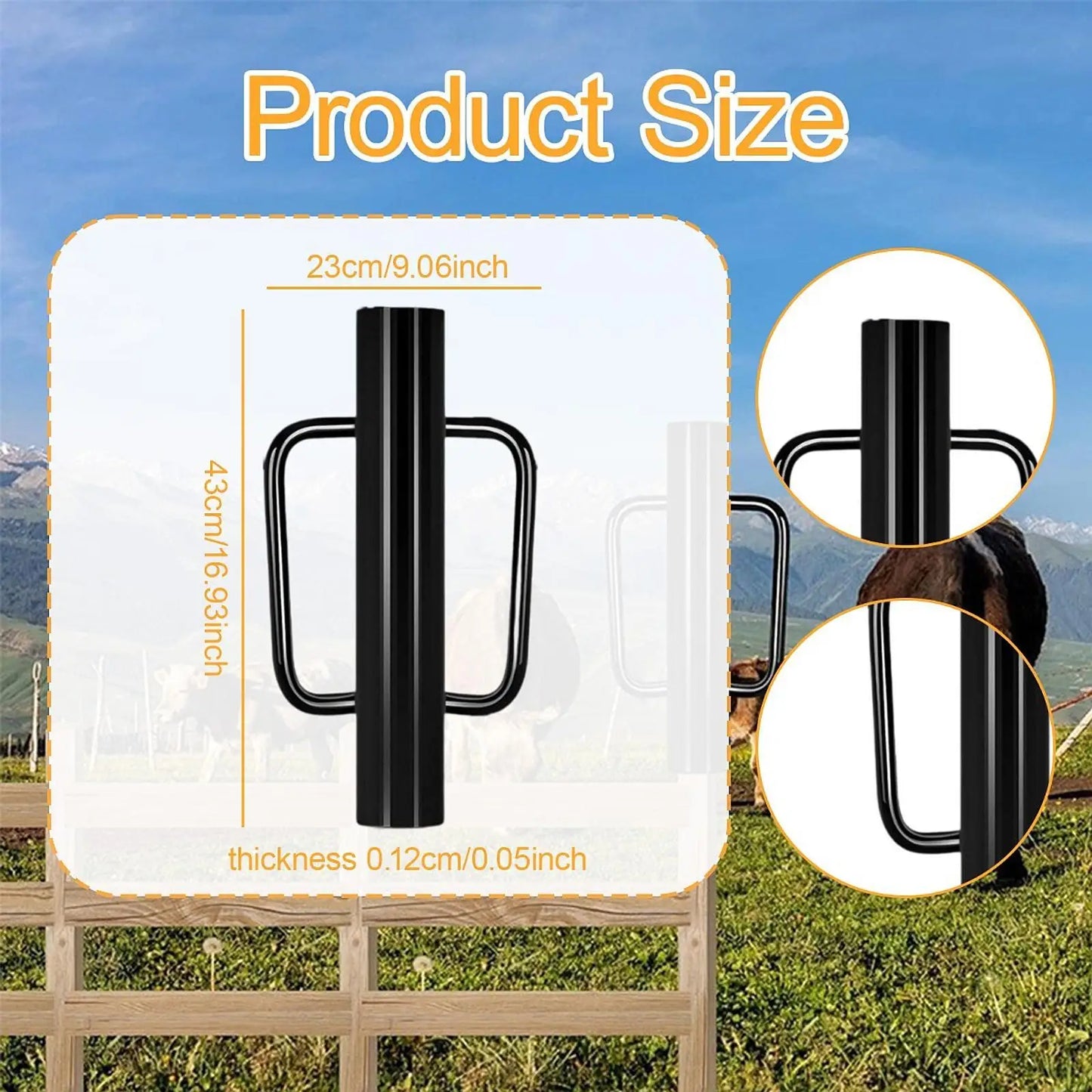 Fence Post Driver Sturdy with Handles for Residential Area U Fence Sign Pole