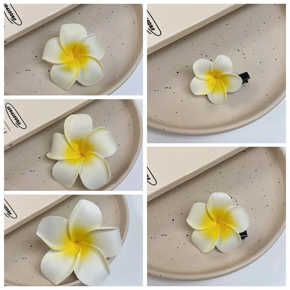 Korean Style Simulation Flower Hair Clip Bohemian Style Seaside Vacation Headwear Flower Hairpin Female Hair Accessories