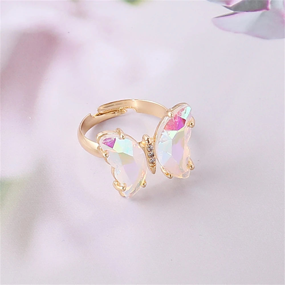 Fantasy Gem Butterfly Ring Adjustable