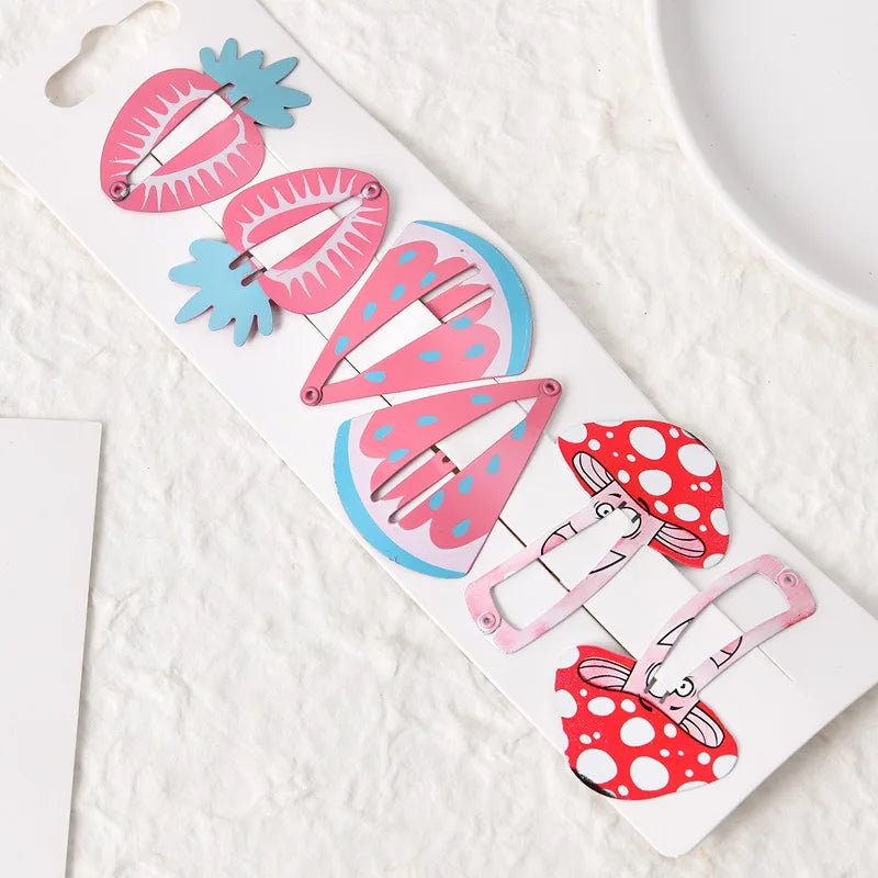 Cute Cartoon Fruit Hairpins Set Children Baby Girls Kid Kawaii Hair Clips Pin Barrettes Accessories Hairgrips Headdress Headwear