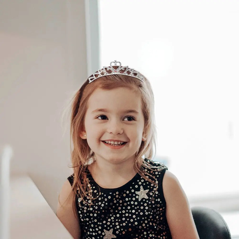 Children Tiaras and Crowns Headband Kids Girls Bridal Crystal Crown Wedding Party Accessiories Hair Jewelry Ornaments Headpiece