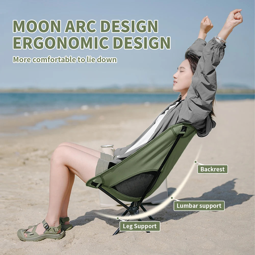 Naturehike Camping Chairs Outdoor Folding Moon Chair Portable Travel Picnic Chair Lightweight Relax Chair L01 Chair Hiking