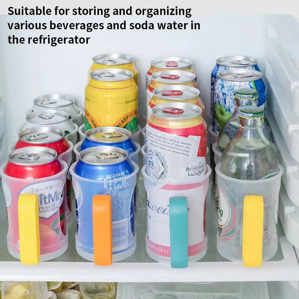 1 can beverage and soda storage rack - suitable for organizing and storing beverages and soda in home refrigerators