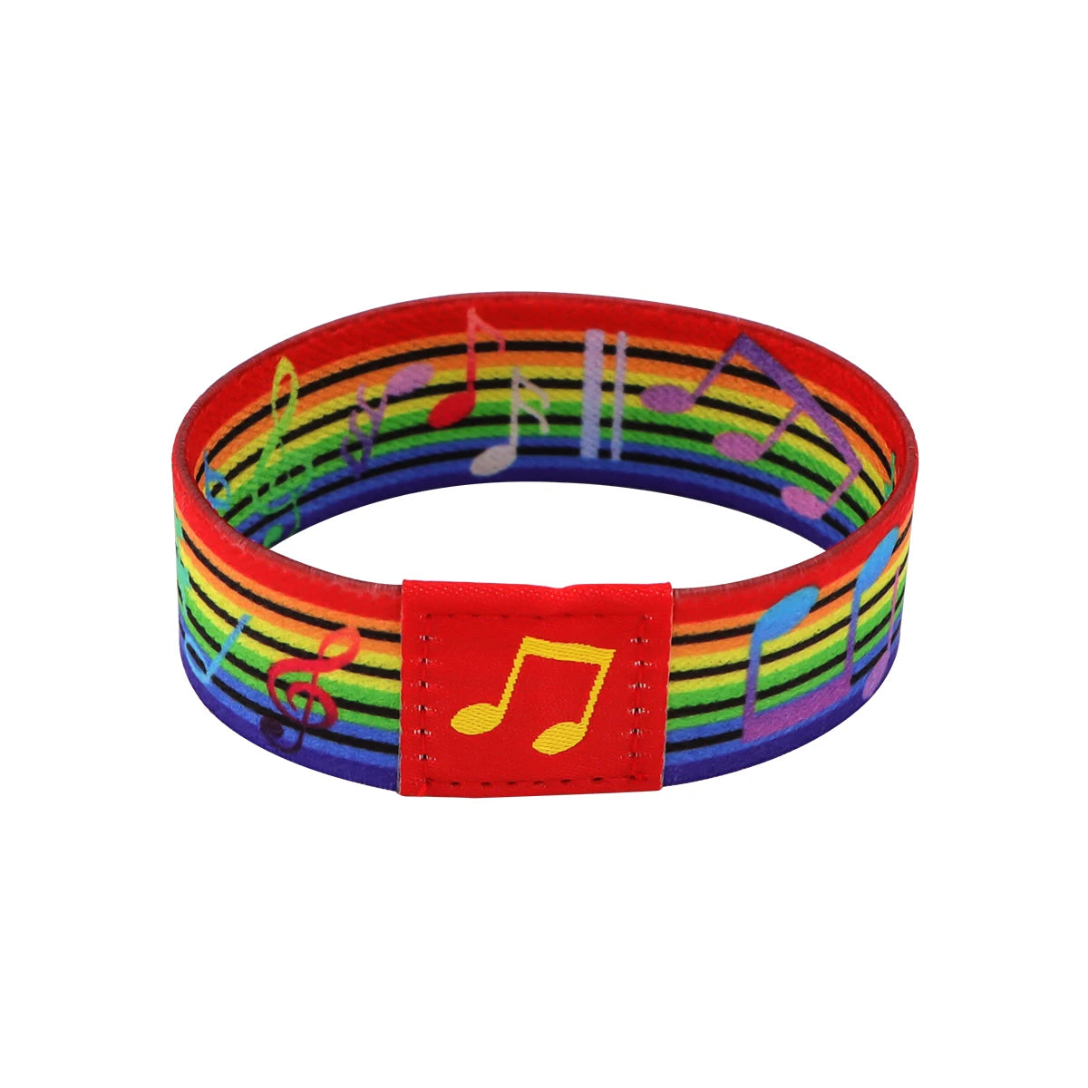 Rainbow Bracelet For Women Men Musical Notes Elastic Sports Wristband Fashion Bangles Jewelry Accessories Gifts