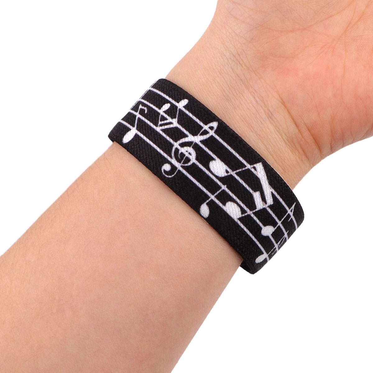 Rainbow Bracelet For Women Men Musical Notes Elastic Sports Wristband Fashion Bangles Jewelry Accessories Gifts