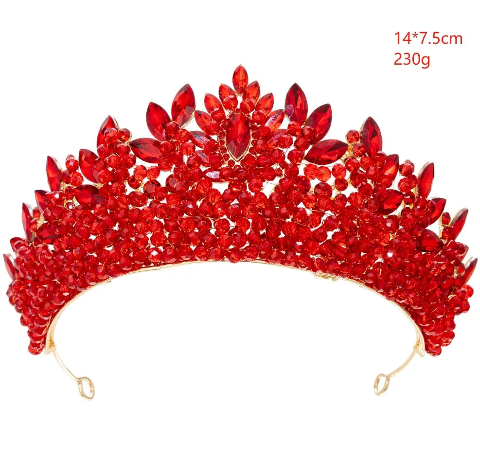 New Arrivals colorful pink crown and headband with beads tiara
