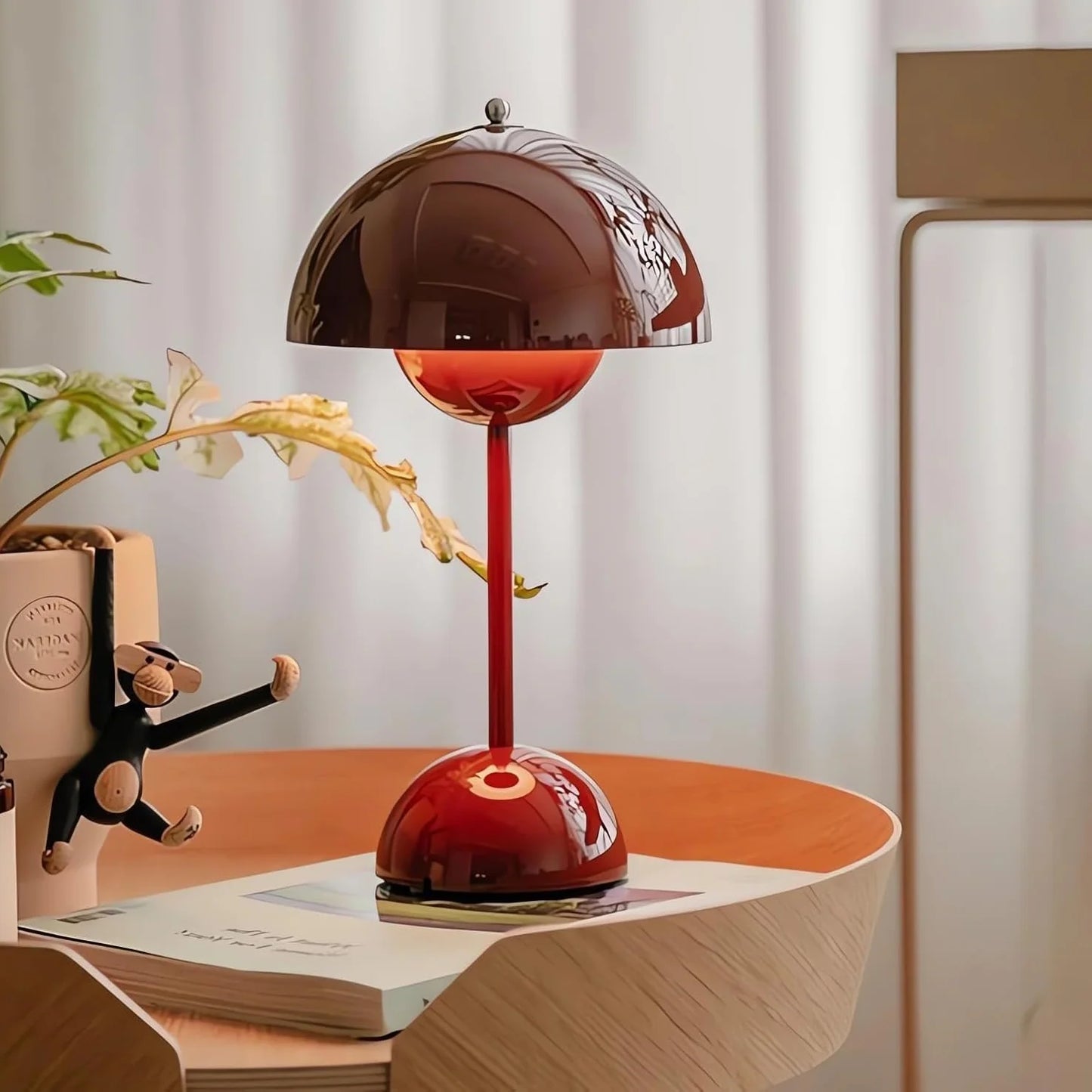Rechargeable flower bud table lamp, ambient lamp, bedroom modern simple and atmospheric table lamp, decorative lamp