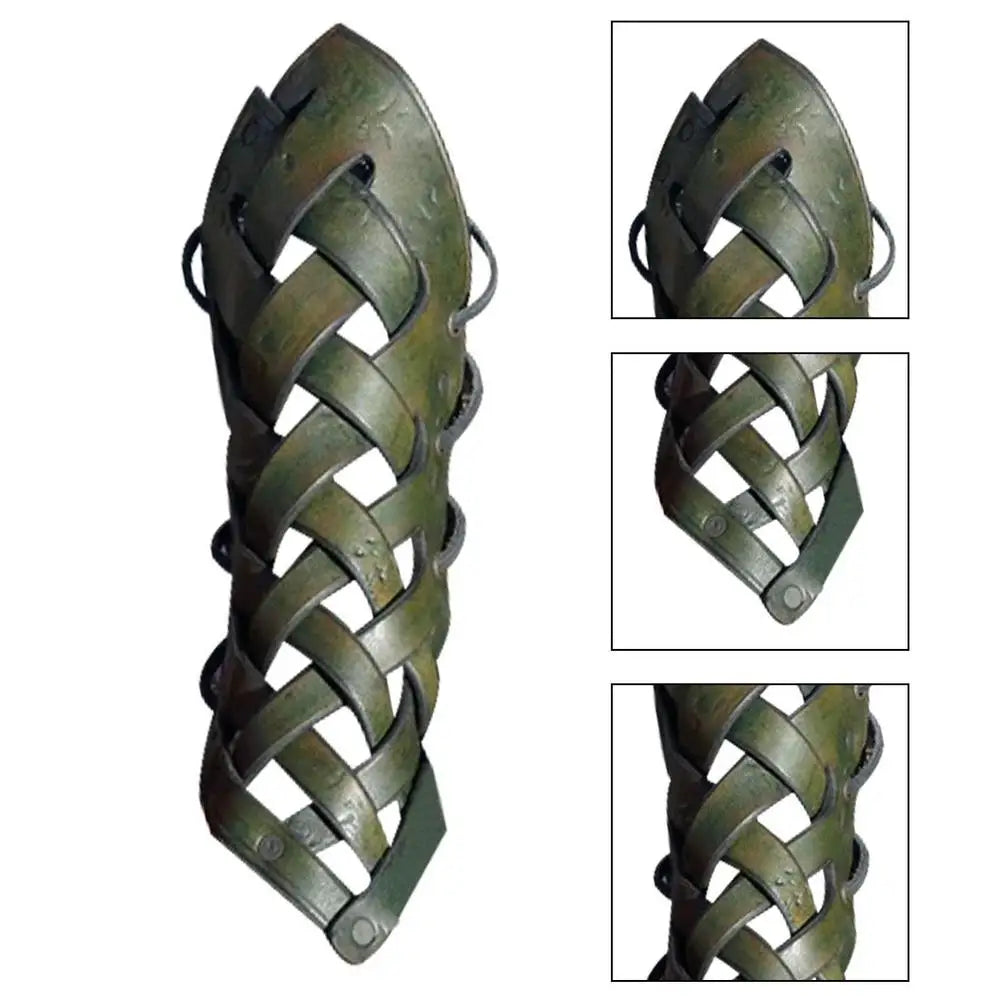 1 Pair Adjustable Arm Bracer Men Arm Guards Medieval Leather Bracers Halloween Costume Cosplay Leather Arm Guards Accessories
