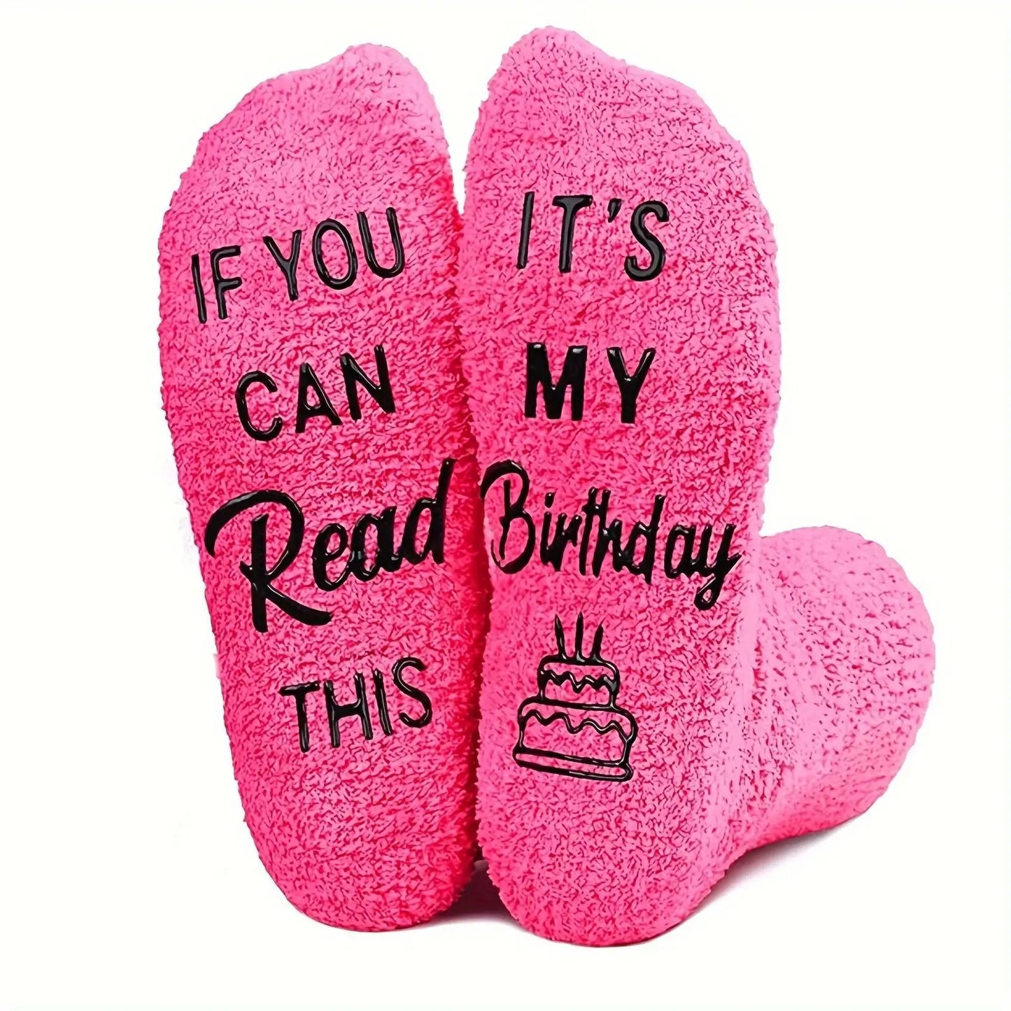 Luxury Fuzzy Wine Socks in Cupcake Gift Packaging Women Winter Fuzzy Plush Slipper Crew Socks Funny Accessory Present for Wife