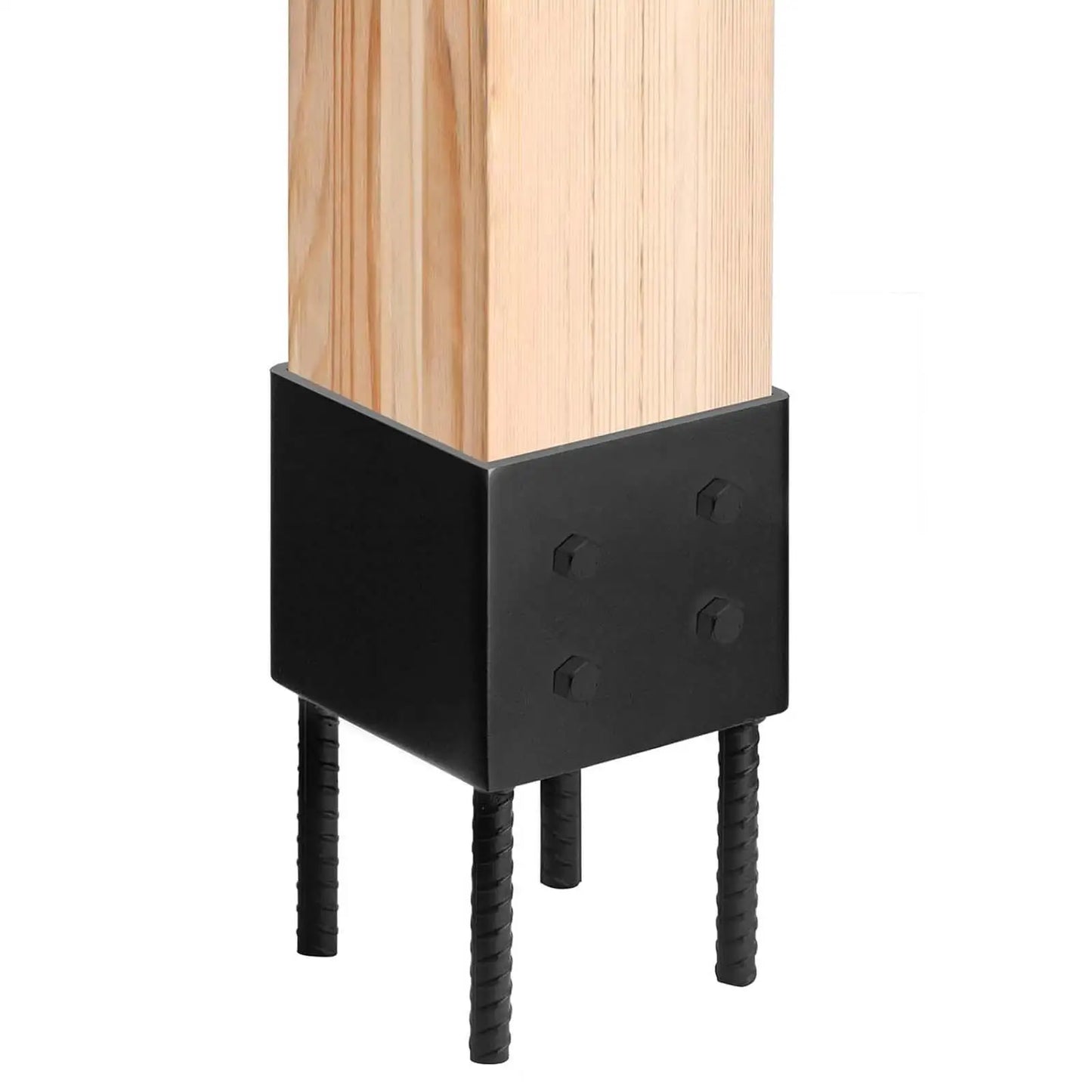 Post Base Heavy Duty for 6x6 Nominal Lumber Ground Spike Fence Post Holder for Terrace Pergola Deck Railings Wood Gazebo Fences