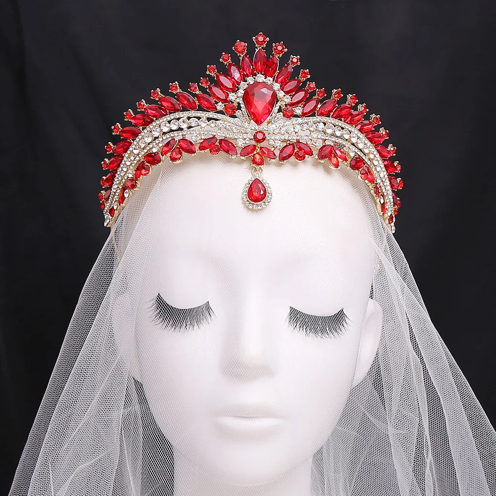 Luxury Wedding Crown for Bride Tiaras Rhinestone Hair Jewelry Gifts Crystal Hair Accessories Women Headband Bridal Headwear (Free Shipping) 💝🌹💖