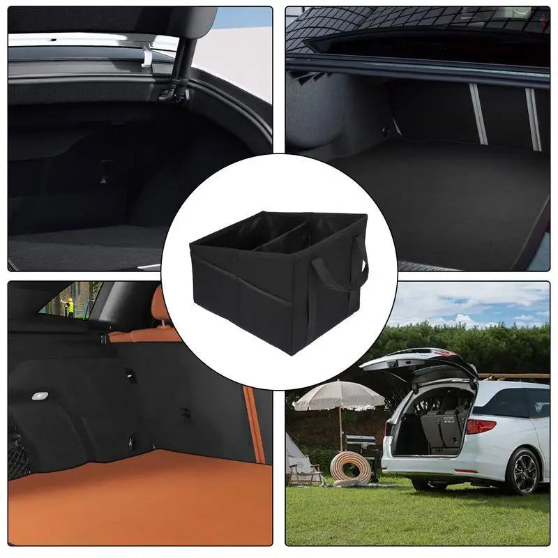 Car Storage Organizer Box Large Capacity Space-saving New Automotive Backseat Car Storage Box Outdoor Trunk Organizer
