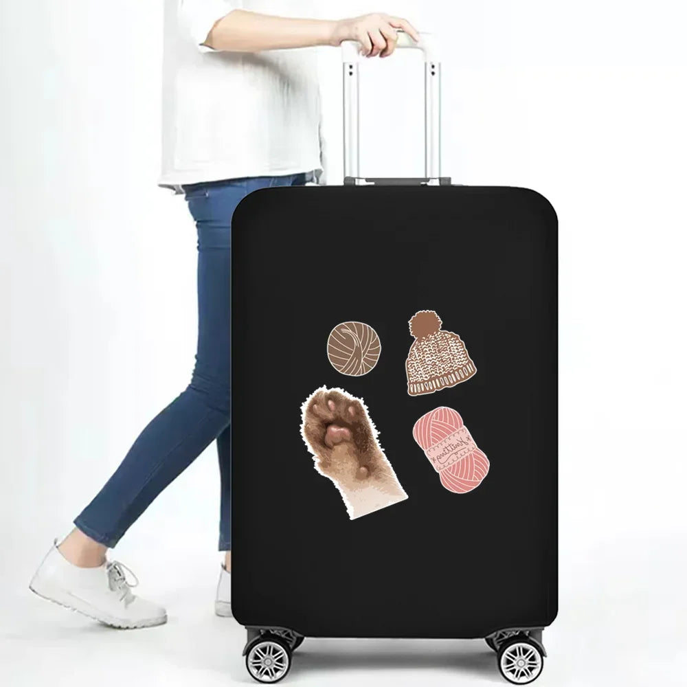 Travel Essentials Suitcase Case for 18-32 Inch Walls Print Trolley Protective Covers Holiday Traveling Accessories Luggage Cover