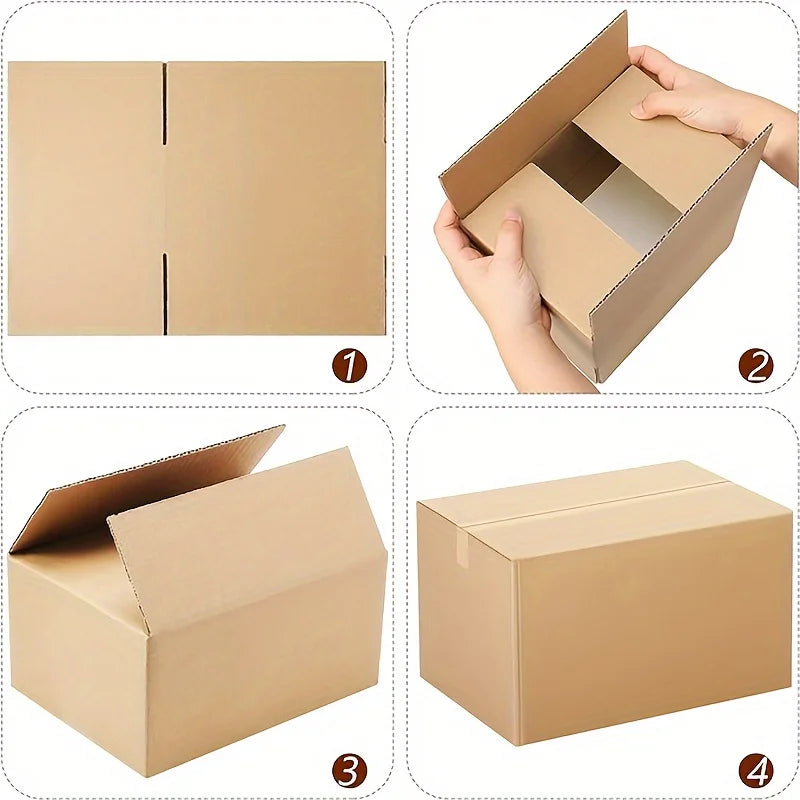 10pcs Shipping Boxes & 4.13 × 5.12 × 8.27 inch shipping corrugated cardboard boxes, kraft paper shipping boxes-for shipping pack