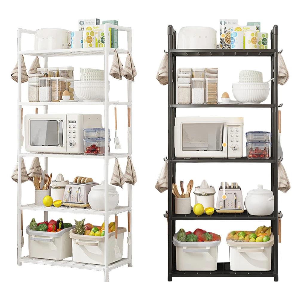 5 Tier Storage Shelf 66 Lbs Capacity Storage Shelves Adjustable Standing Shelf for Kitchen Pantry Closet Bathroom Laundry Garage