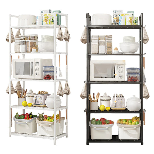 5 Tier Storage Shelf 66 Lbs Capacity Storage Shelves Adjustable Standing Shelf for Kitchen Pantry Closet Bathroom Laundry Garage