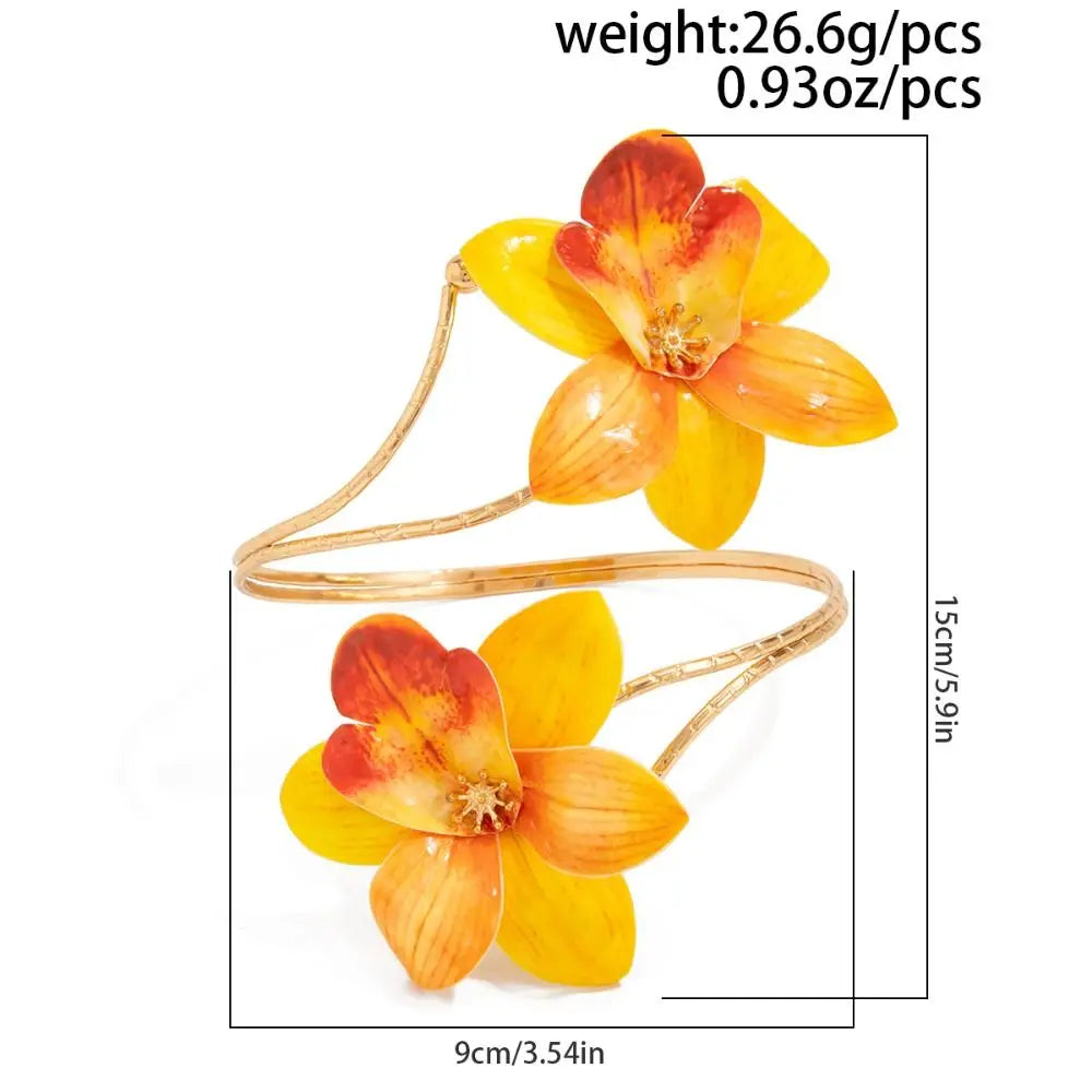 Fairy Adjustable Flower Arm Chain Exquisite Trendy Armband Exotic Style Egg Flower Open Arm Bangle Arm Accessories