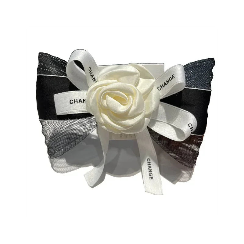 Fashion Elegant Rose Hairpin Women 2023 New Temperament Korean Headwear Flower Bows Hairclips Wholesale Accessories for