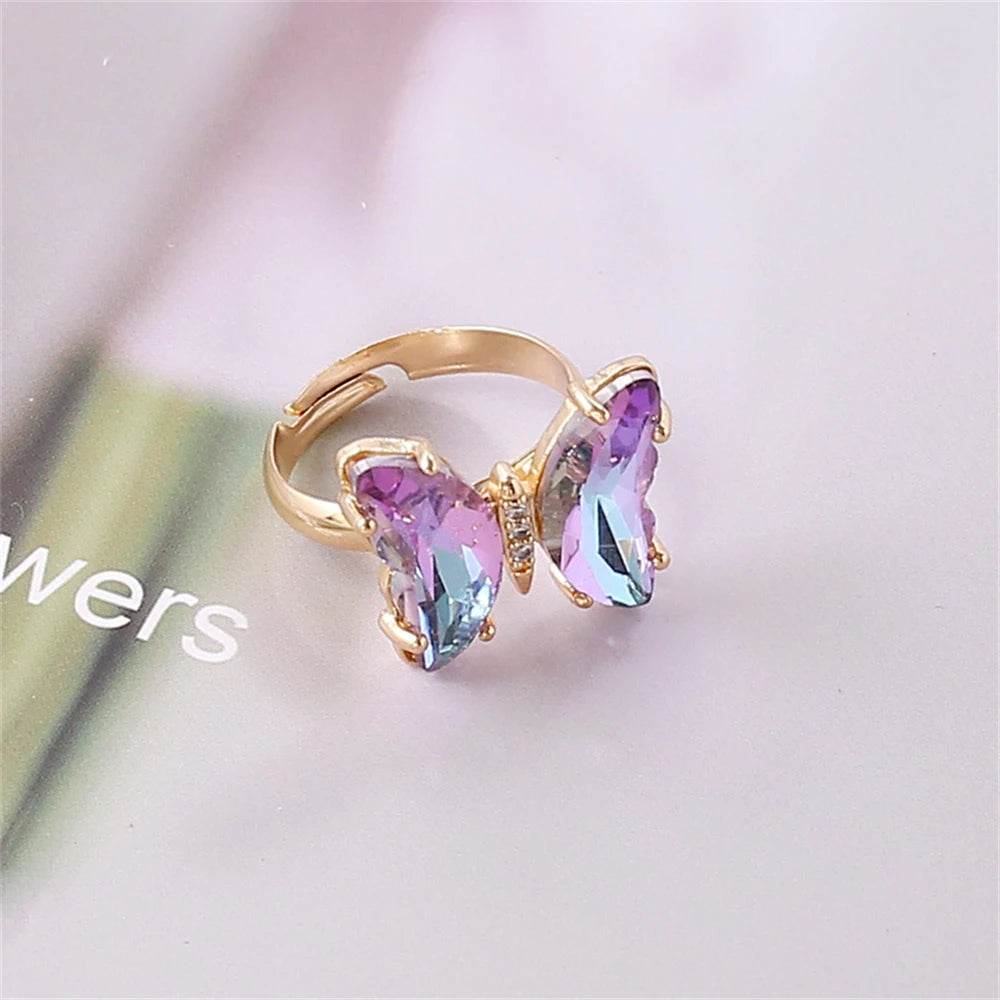Fantasy Gem Butterfly Ring Adjustable