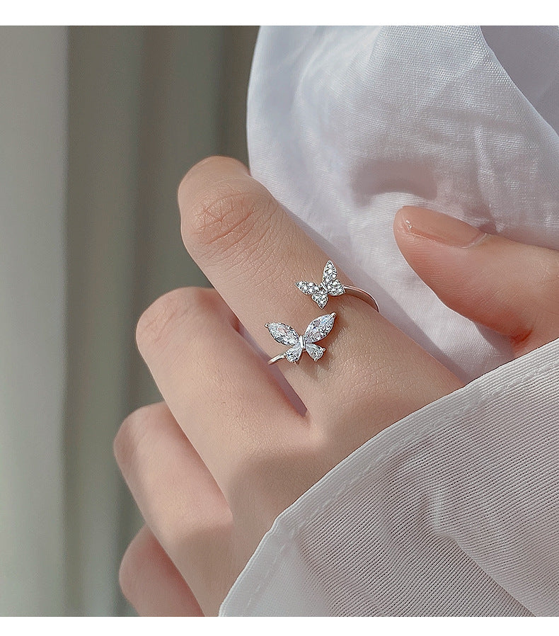 Beautiful Silver Filled Ring with Sparkling Melee Gems