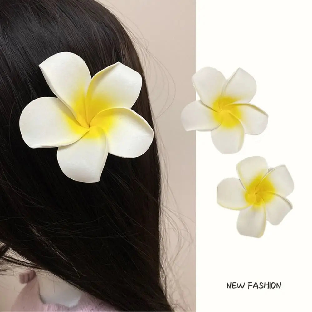 Korean Style Simulation Flower Hair Clip Bohemian Style Seaside Vacation Headwear Flower Hairpin Female Hair Accessories