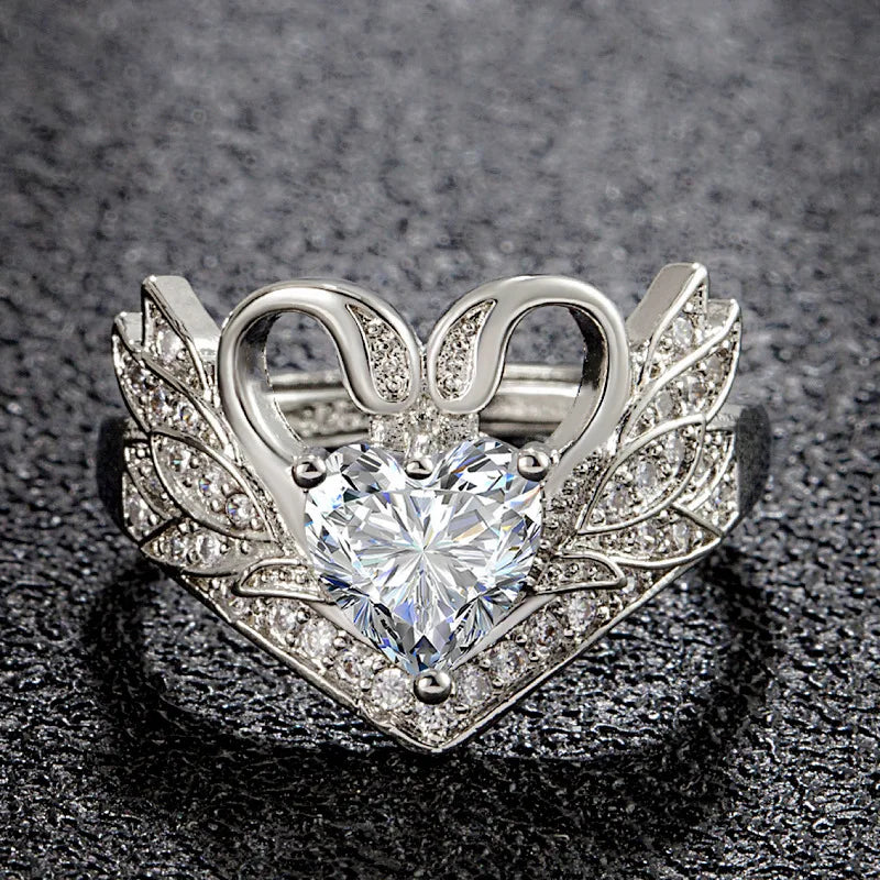 Swan Rings Zircon Stone Crystal Ring for Women Wedding Engagement Ring Fashion Jewelry High Quatlity Jewelry