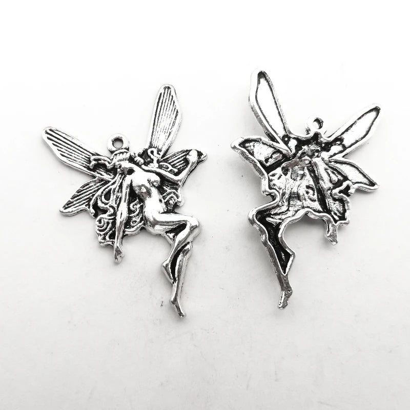 Fairy Wings Charms for Jewelry Making Angel Pendants Keychains Earrings Necklace DIY Handmade Accessories Wholesale 4 Pcs/lot
