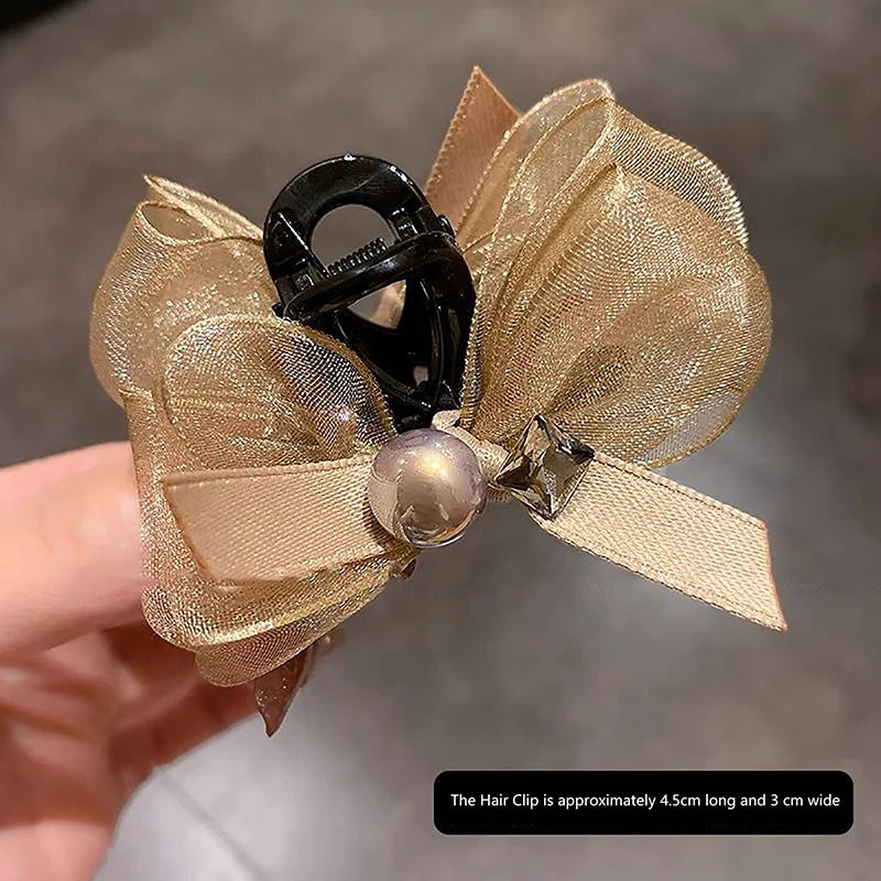 Elegant Bowknot Hairpin For Women Girls Sweet Bowknot Barrettes Fashion Small Hair Claw Versatile Hair Accessories Gifts