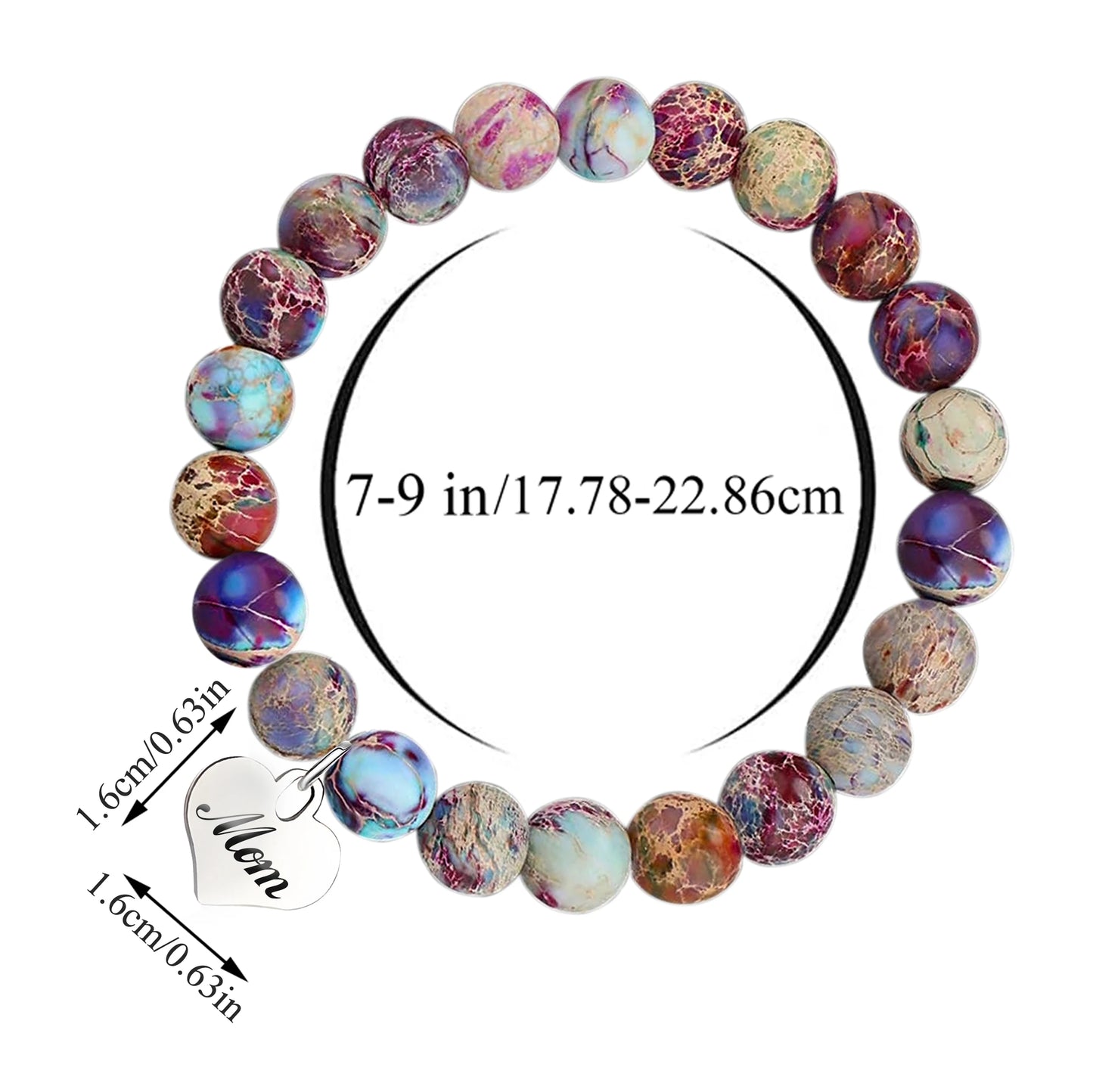 Gifts for Mom Birthday, Mother's Day Gifts Valentine's Day Gifts for Mom Mother, Natural Stone Bracelets Jewelry for a LifeTime!