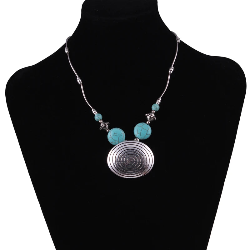 Fashion Choker Necklaces for Women Female Metal Round Vintage Statement Necklace Girls Party Holiday Jewelry Gifts